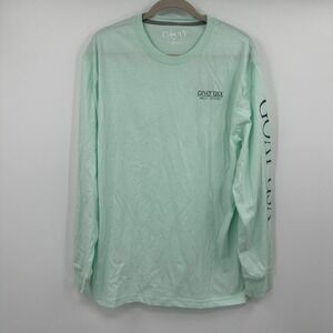 NWT GOAT USA Mint Green Long Sleeve Graphic T Shirt Top Tee‎ Womens Large